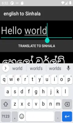 english to Sinhala translator android App screenshot 2